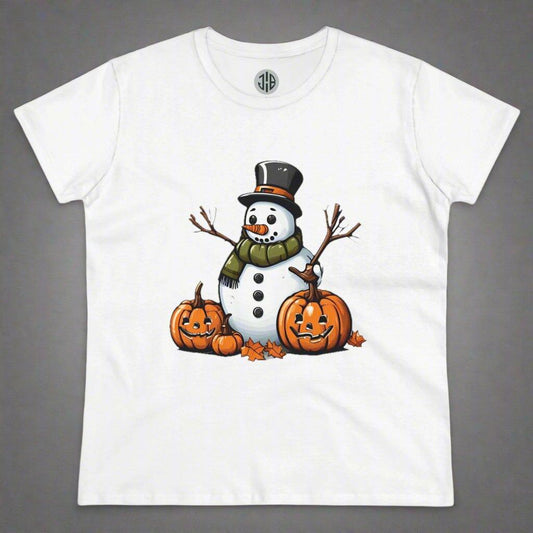 Frosty & Jack-O'-Lantern Halloween Tee — Women's T-shirt