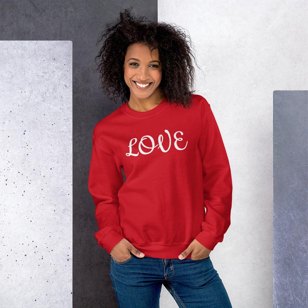 Women’s LOVE Print Sweatshirt — Cozy & Cute