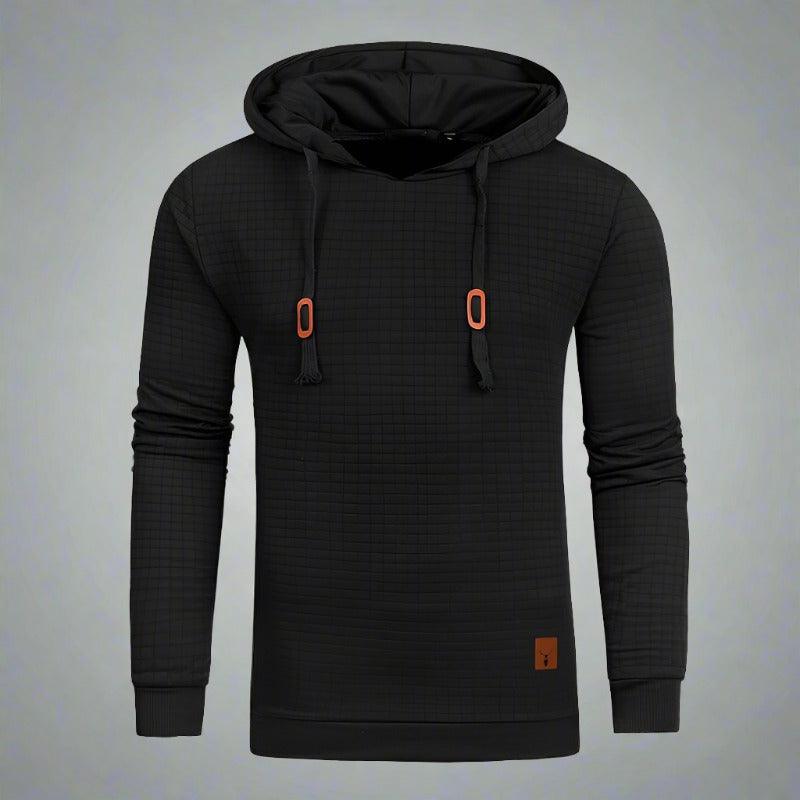 Woven Pattern Hooded Sweatshirt — Mens Hooded Sweatshirt