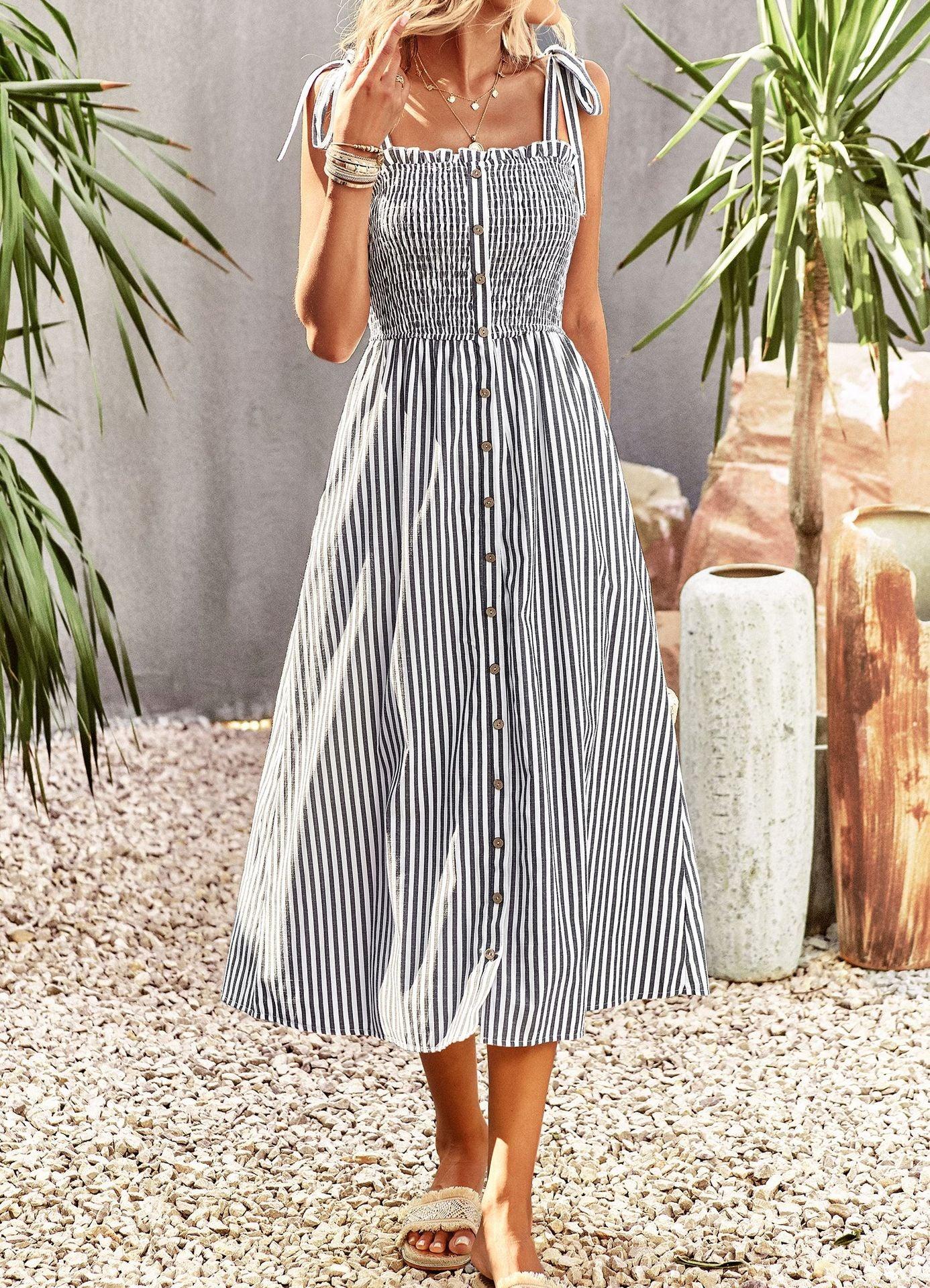 Elegant Striped Sundress — Perfect Summer Dress