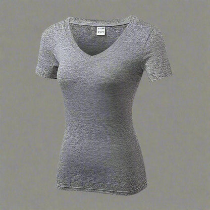 Women's V-Neck Sport Tee – Comfortable, Stylish Activewear Essential