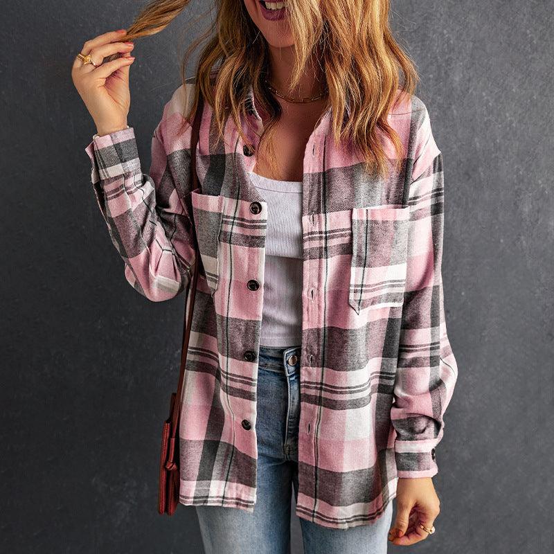 Pink Plaid Flannel — Casual Chic Women's Flannel