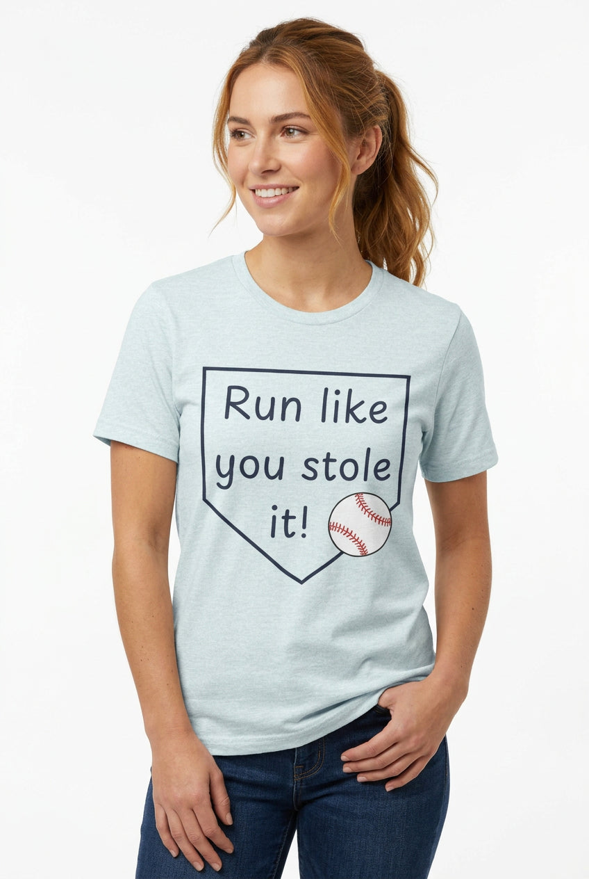 Run Like You Stole It Baseball Graphic Tee