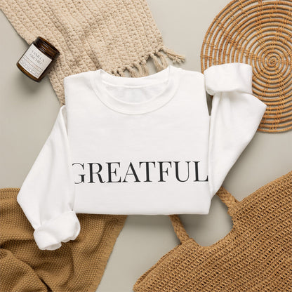 Women’s Grateful Sweatshirt, Fall Thanksgiving Graphic Crewneck, Cute Autumn Gratitude Shirt for Women