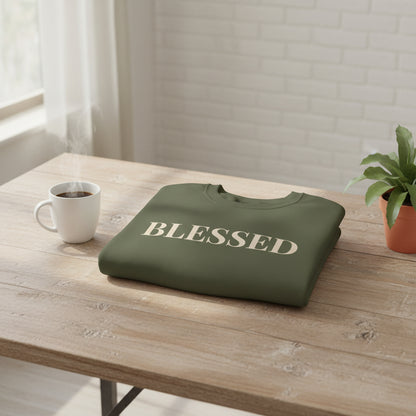Women’s Blessed Sweatshirt, Fall Thanksgiving Graphic Crewneck, Grateful Autumn Shirt for Women