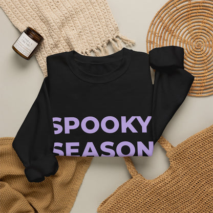 Women’s Spooky Season Sweatshirt, Light Purple Letter