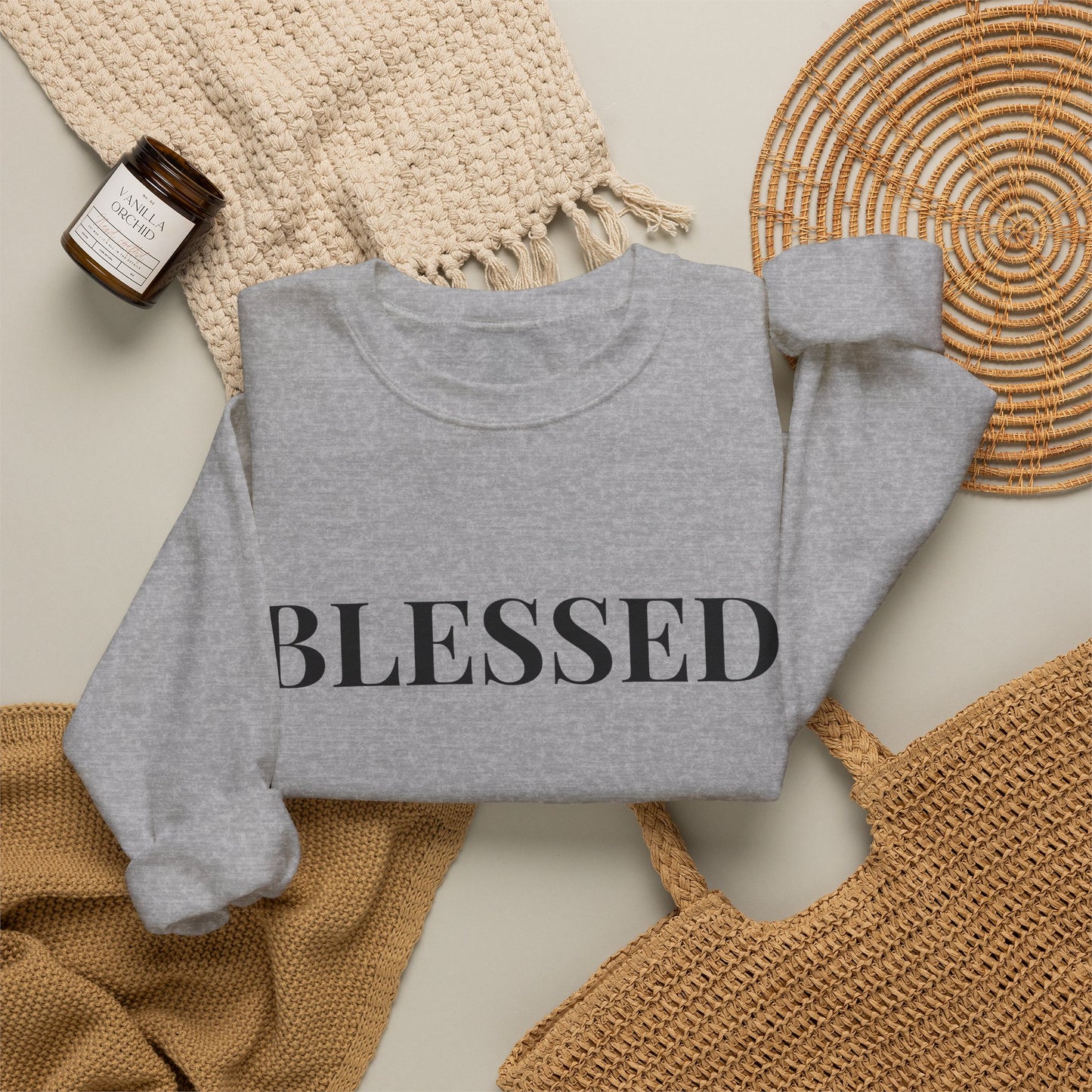 Women’s Blessed Sweatshirt, Fall Thanksgiving Graphic Crewneck, Grateful Autumn Shirt for Women