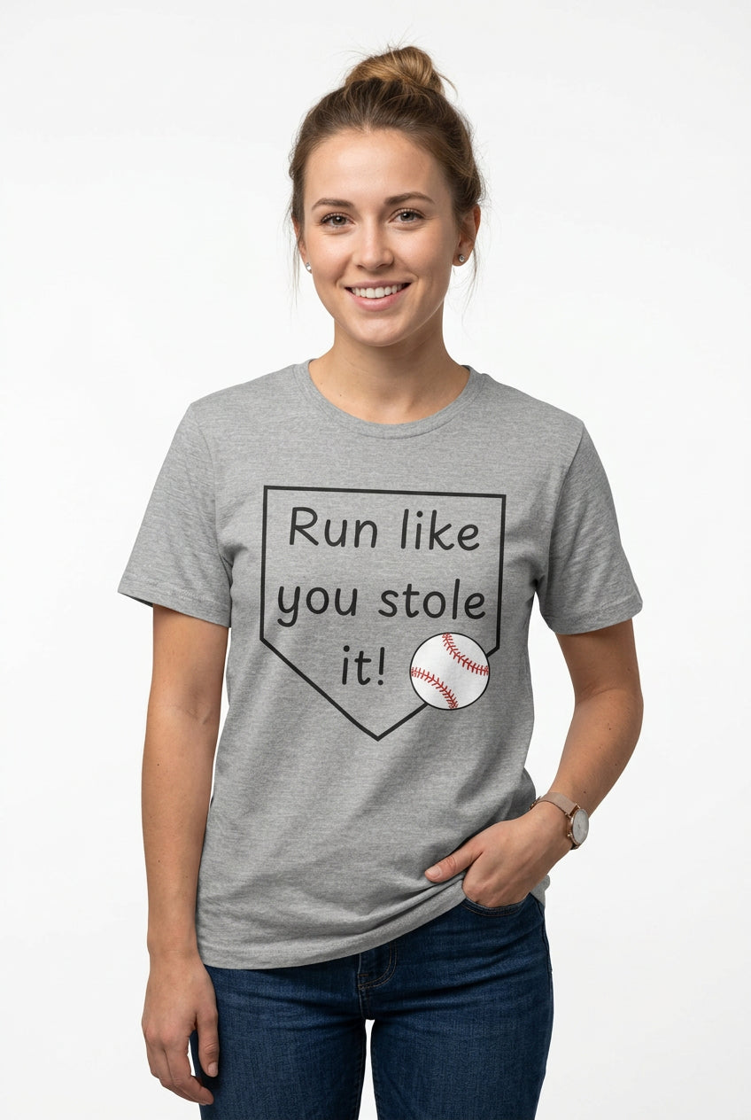 Run Like You Stole It Baseball Graphic Tee