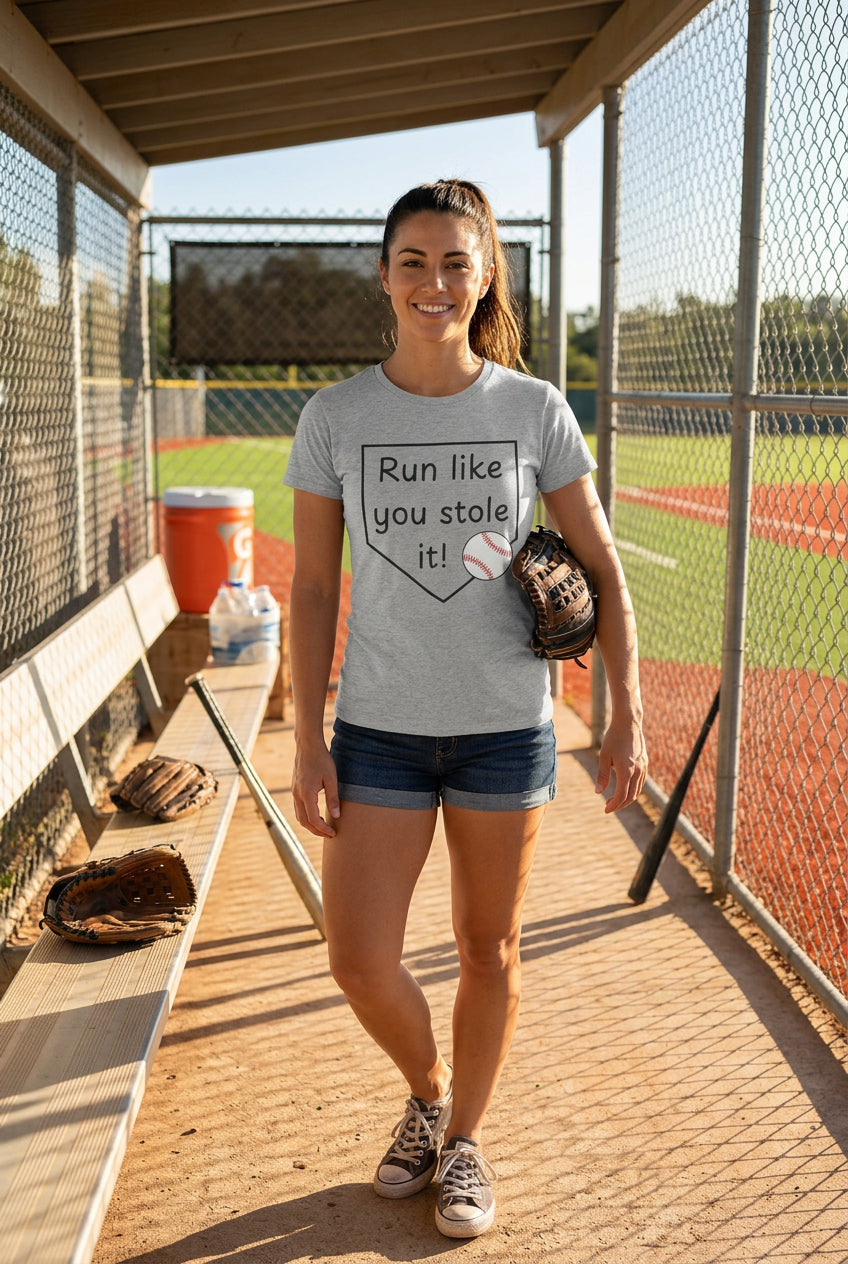 Run Like You Stole It Baseball Graphic Tee
