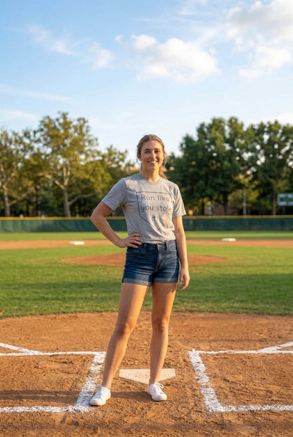 Run Like You Stole It Baseball Graphic Tee