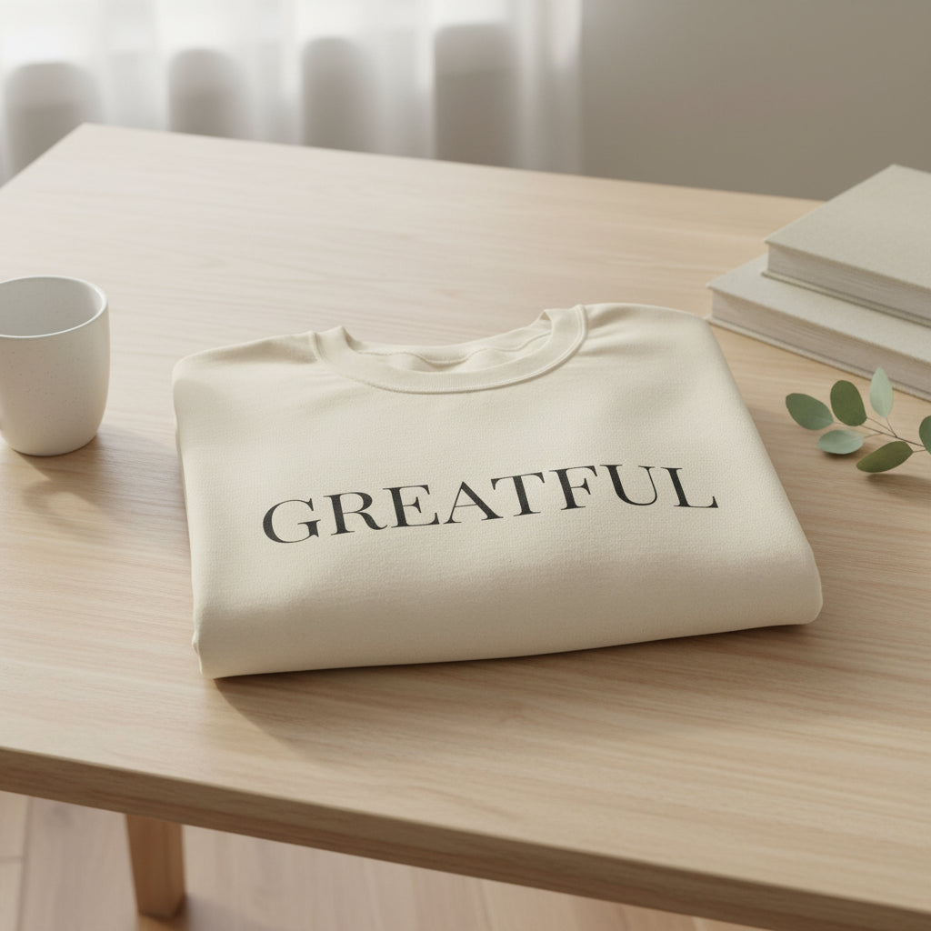 Women’s Grateful Sweatshirt, Fall Thanksgiving Graphic Crewneck, Cute Autumn Gratitude Shirt for Women