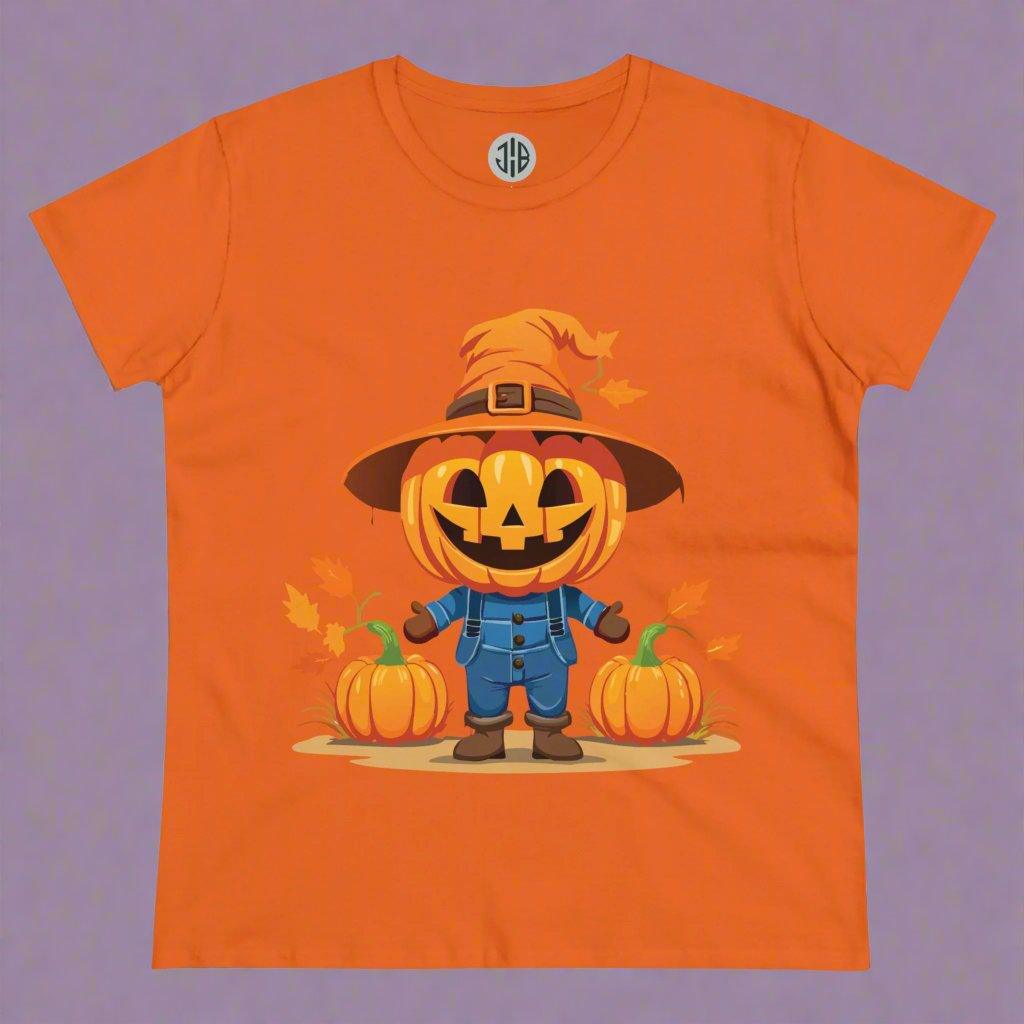 Jolly Scarecrow & Pumpkins Halloween Tee — Women's T-shirt