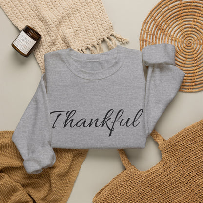 Thankful Crewneck Sweatshirt — Cozy Thanksgiving Pullover