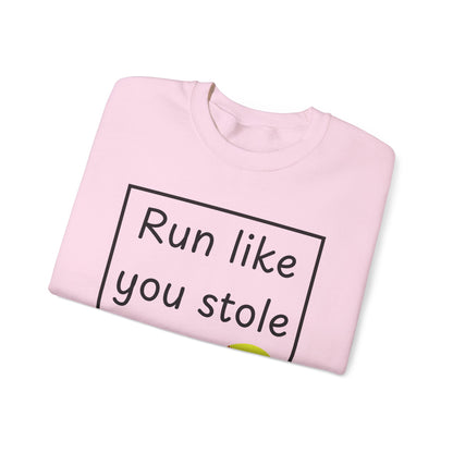 Run Like You Stole It Softball Crewneck Sweatshirt