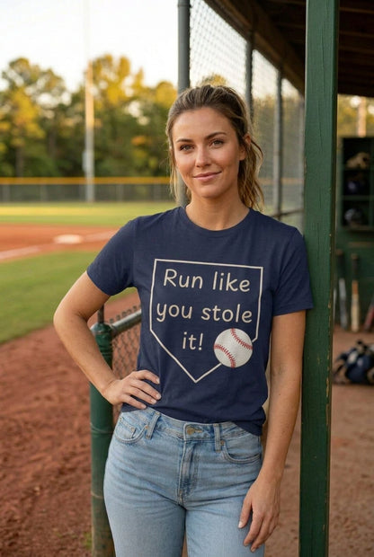 Run Like You Stole It Baseball Graphic Tee