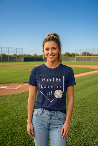 Run Like You Stole It Baseball Graphic Tee