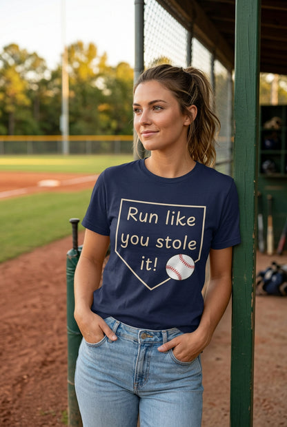 Run Like You Stole It Baseball Graphic Tee