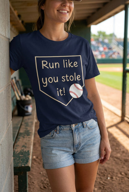 Run Like You Stole It Baseball Graphic Tee