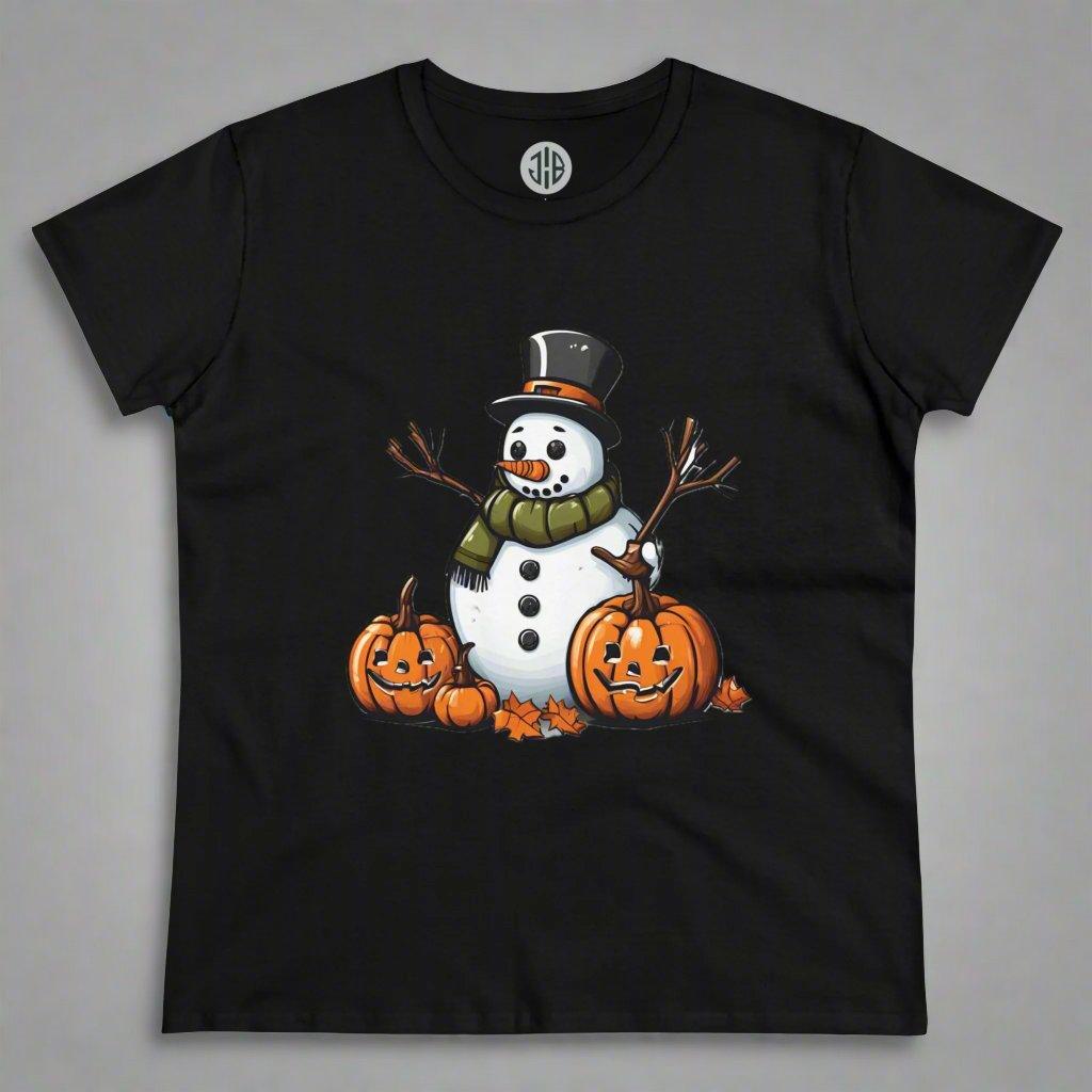 Frosty & Jack-O'-Lantern Halloween Tee — Women's T-shirt