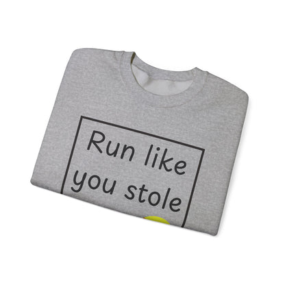 Run Like You Stole It Softball Crewneck Sweatshirt