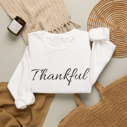 Thankful Crewneck Sweatshirt — Cozy Thanksgiving Pullover