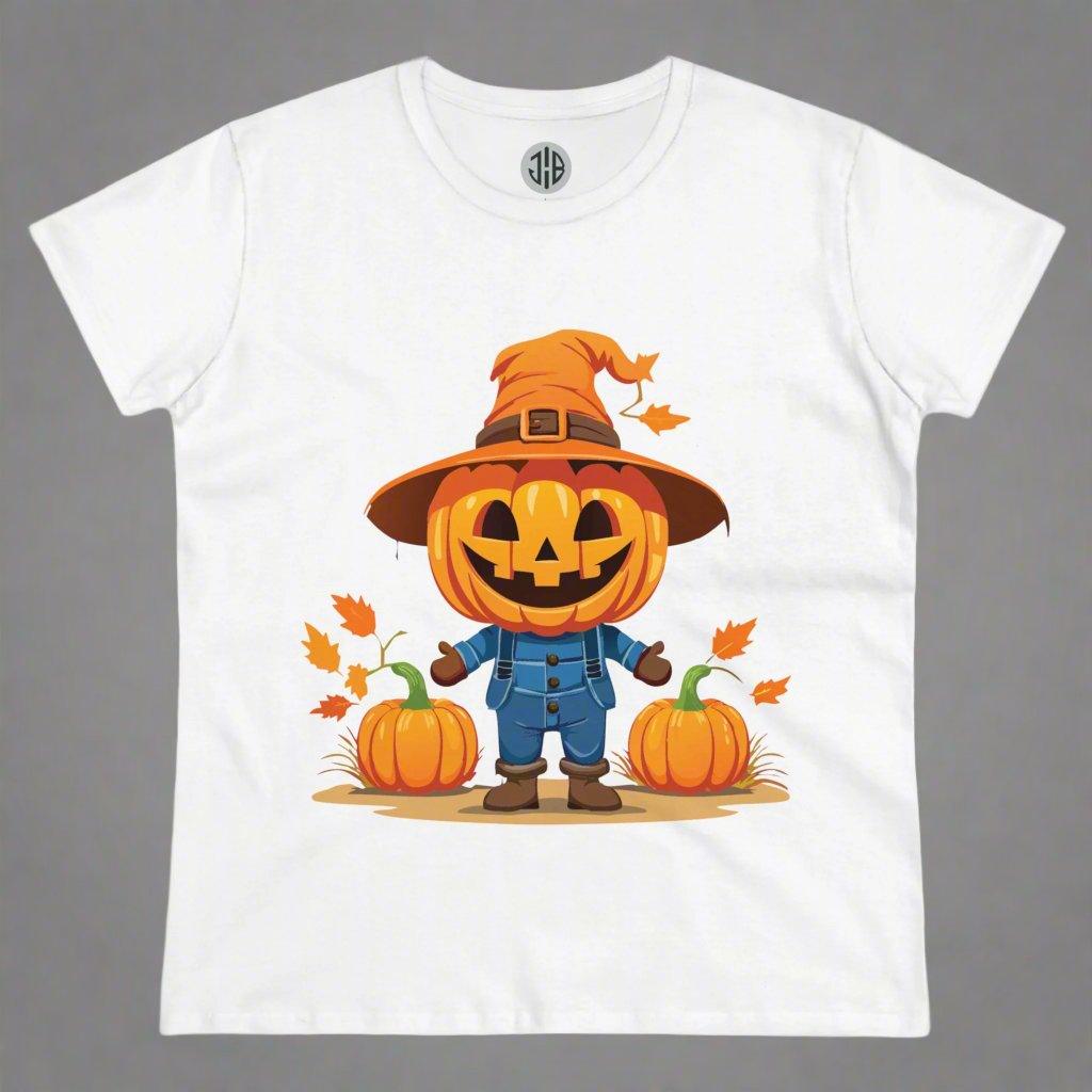 Jolly Scarecrow & Pumpkins Halloween Tee — Women's T-shirt