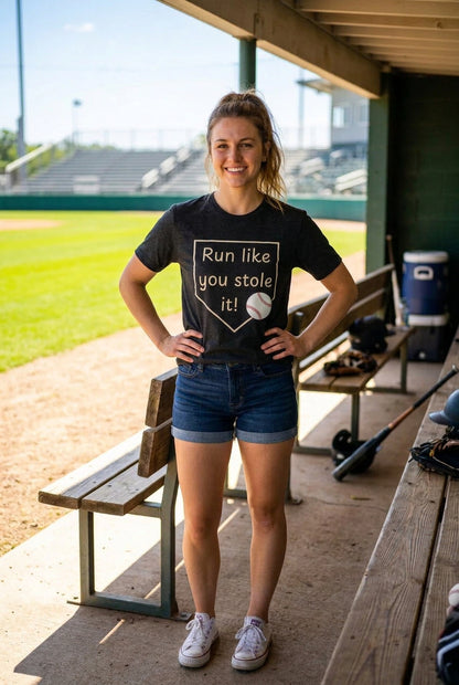 Run Like You Stole It Baseball Graphic Tee