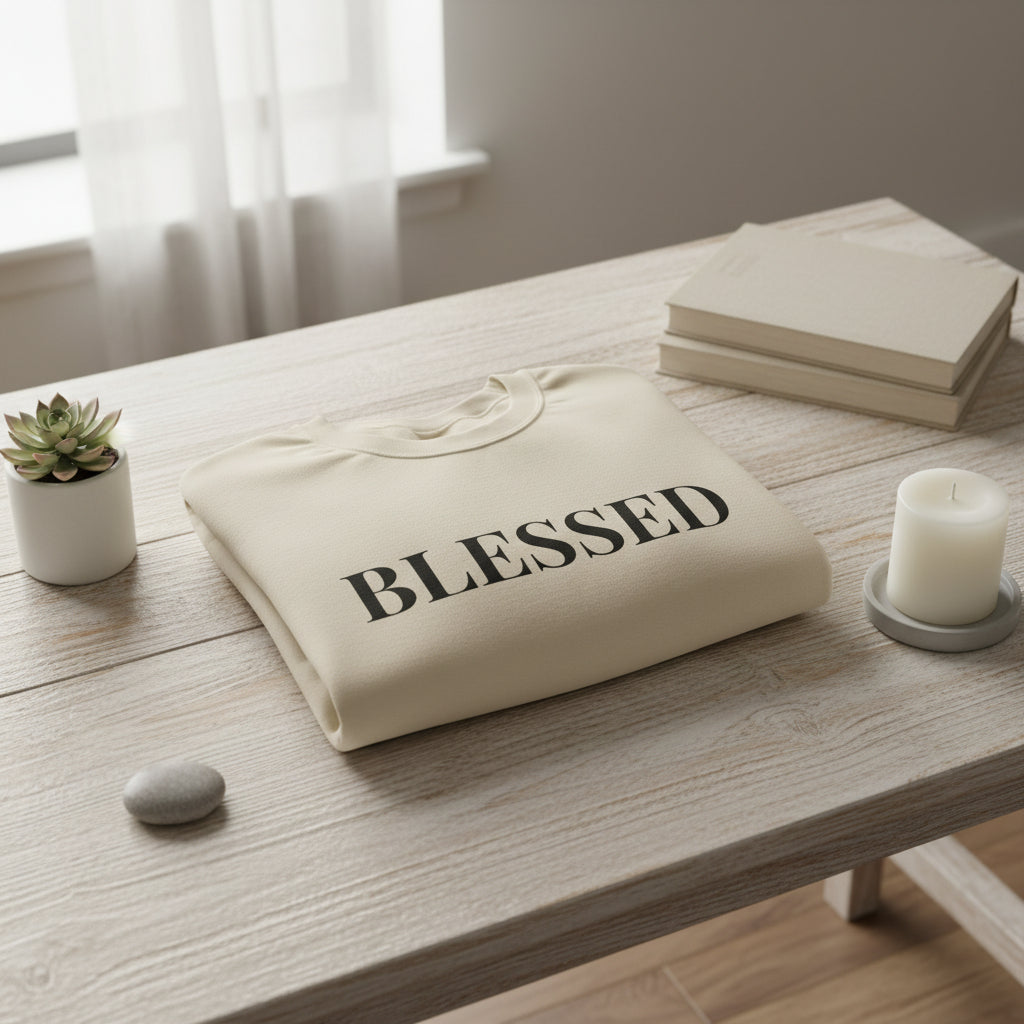 Women’s Blessed Sweatshirt, Fall Thanksgiving Graphic Crewneck, Grateful Autumn Shirt for Women
