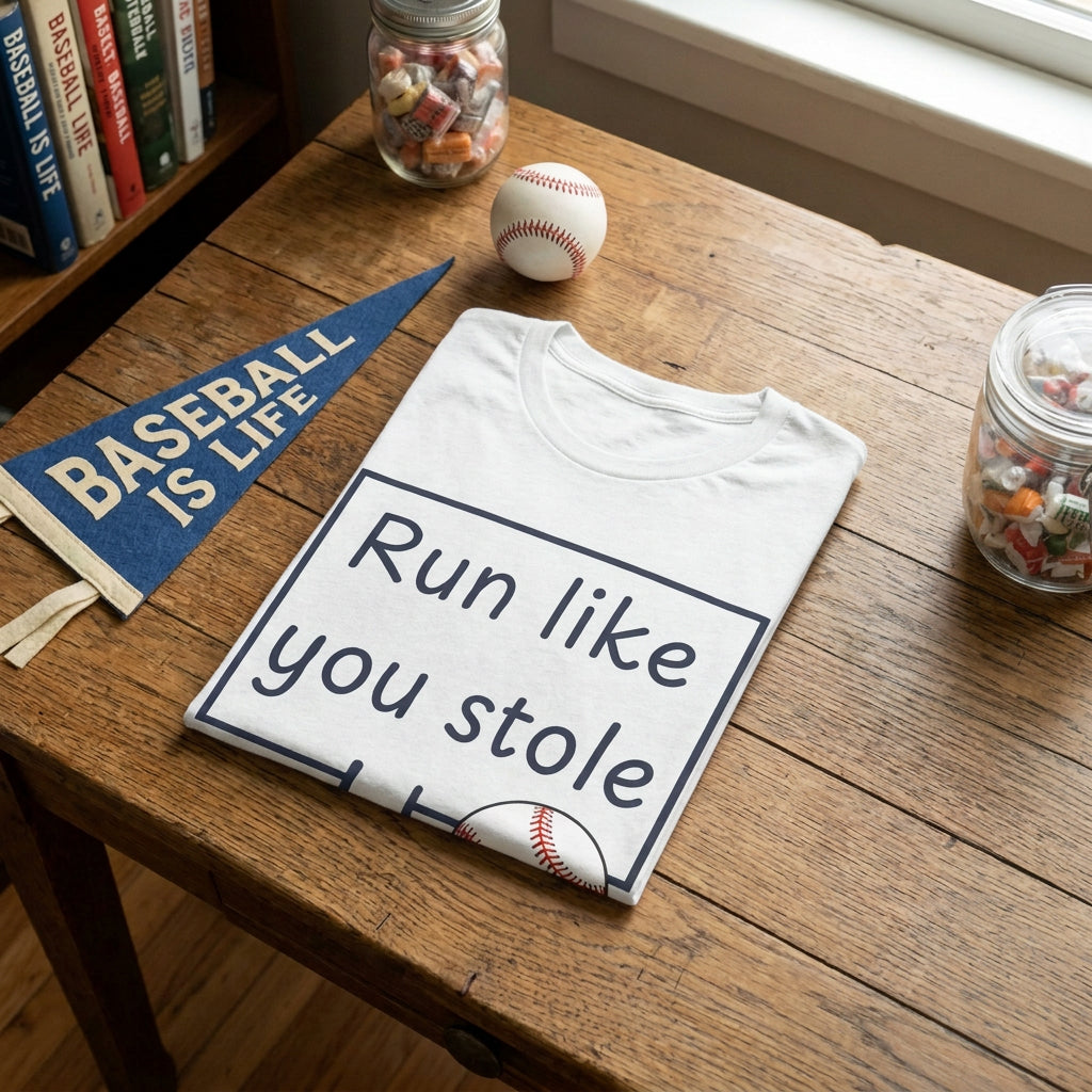 Run Like You Stole It Baseball Graphic Tee