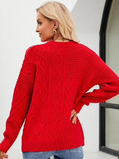 Radiant Spirals Knit Pattern Sweater — Women's Fall Sweaters