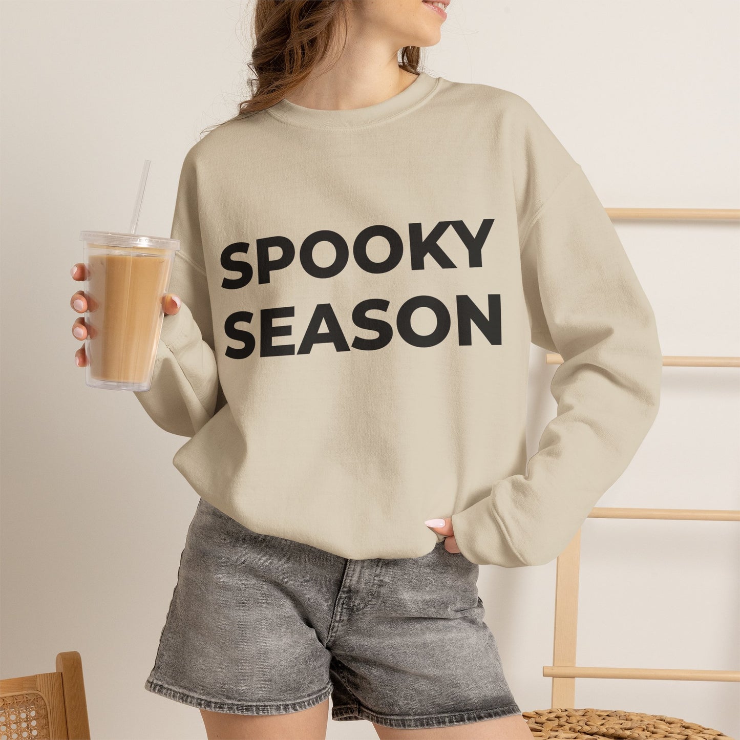 Women’s Spooky Season Sweatshirt, Halloween Graphic Crewneck, Fall Shirt