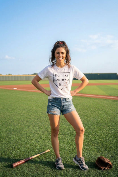 Run Like You Stole It Baseball Graphic Tee