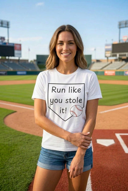 Run Like You Stole It Baseball Graphic Tee