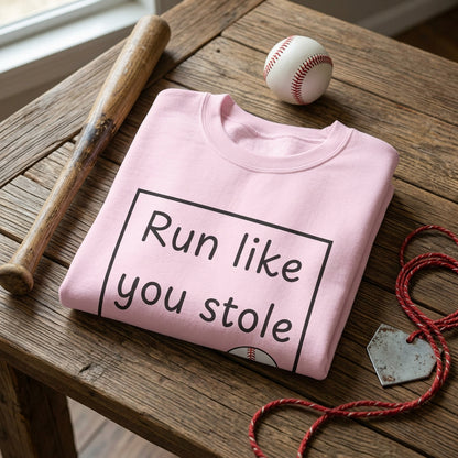 Run Like You Stole It Baseball Crewneck Sweatshirt