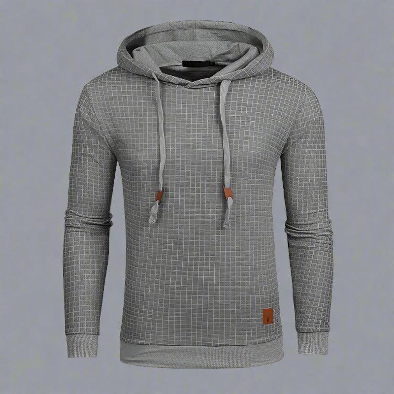 Woven Pattern Hooded Sweatshirt — Mens Hooded Sweatshirt