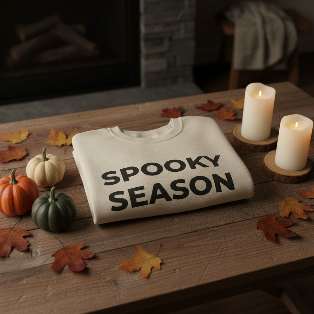 Women’s Spooky Season Sweatshirt, Halloween Graphic Crewneck, Fall Shirt