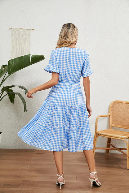 Plaid Perfection — Stylish & Playful Summer Dress for Women