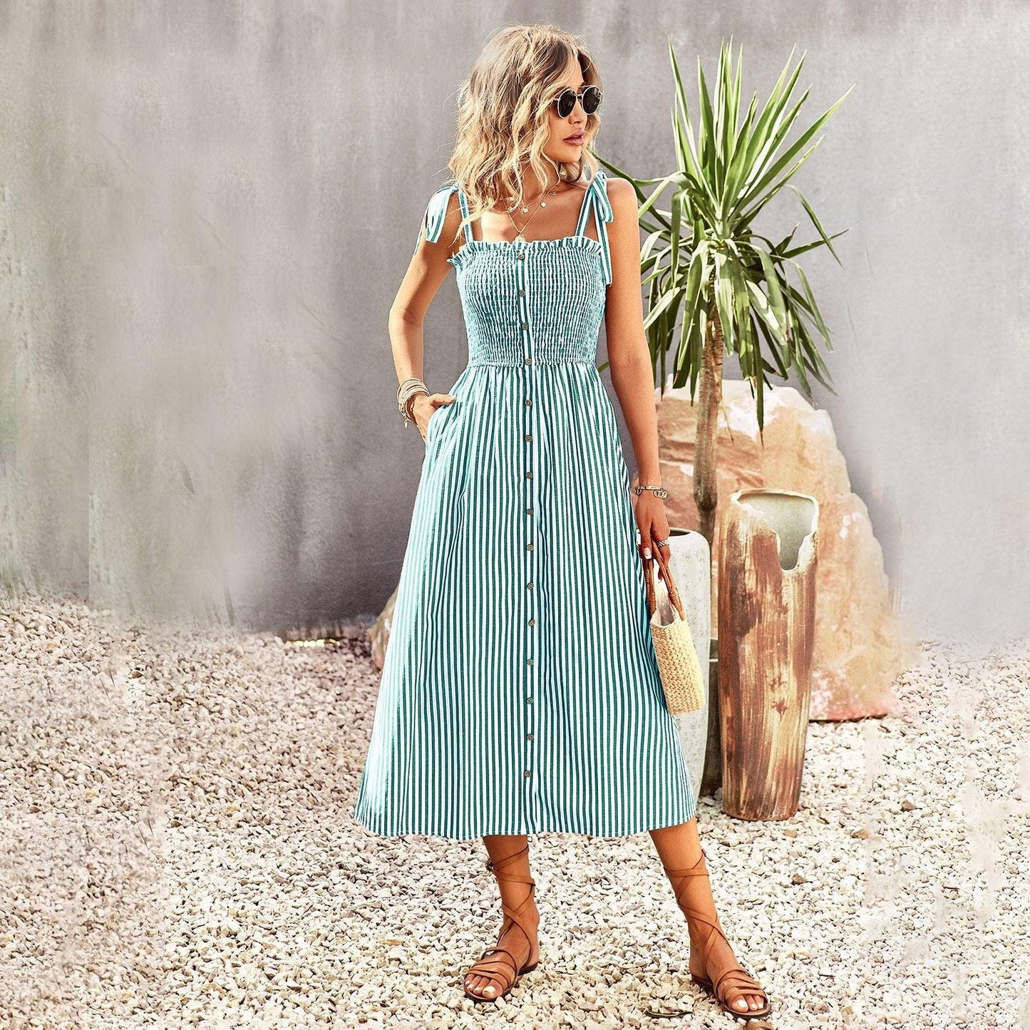 Elegant Striped Sundress — Perfect Summer Dress