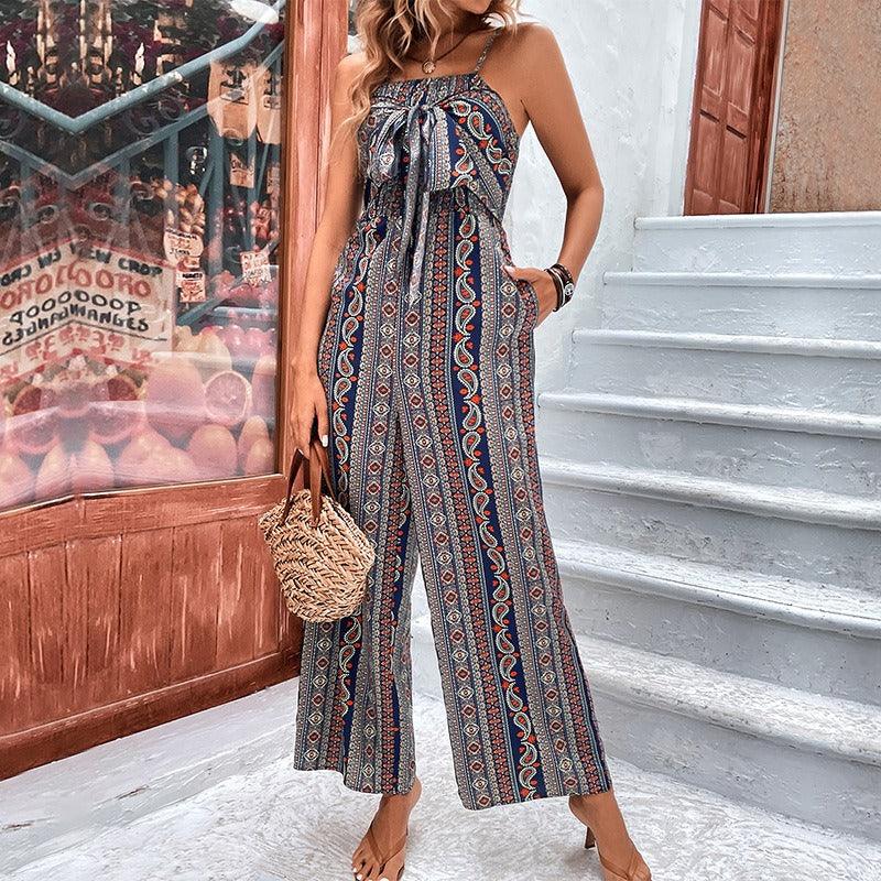 Python Print Resort Style Jumpsuit | Women's Jumpsuit 