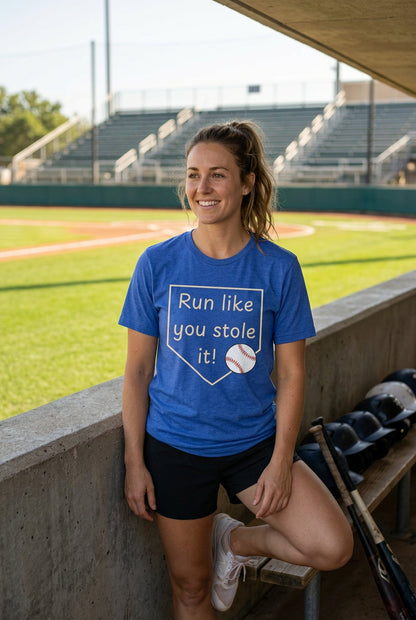 Run Like You Stole It Baseball Graphic Tee