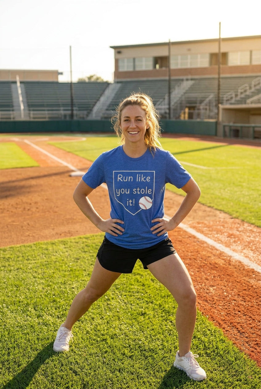 Run Like You Stole It Baseball Graphic Tee