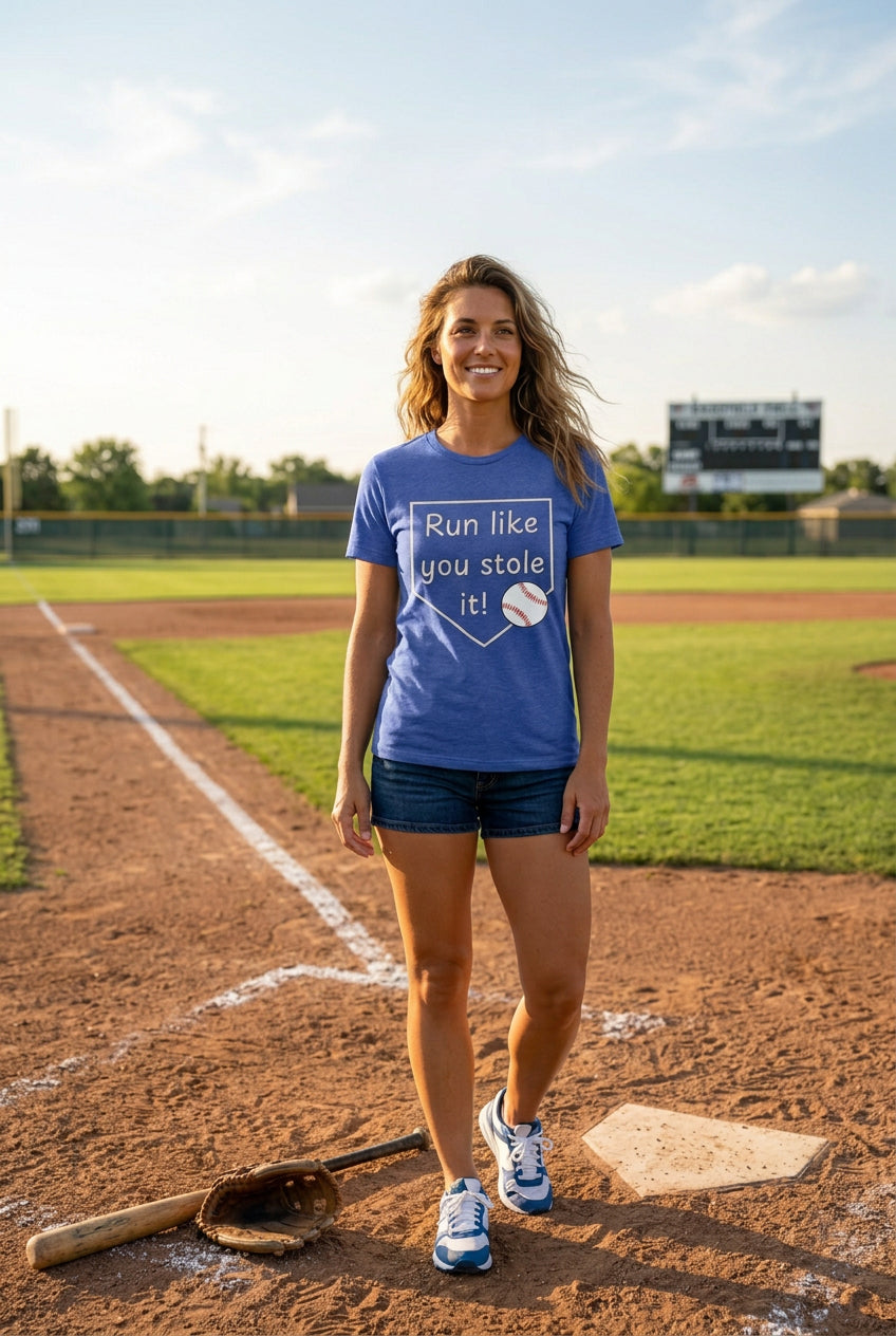 Run Like You Stole It Baseball Graphic Tee