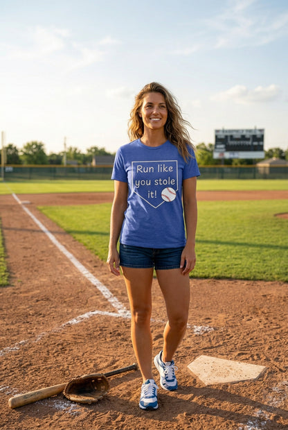 Run Like You Stole It Baseball Graphic Tee