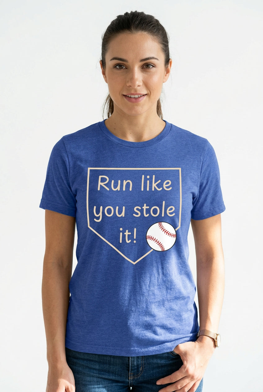 Run Like You Stole It Baseball Graphic Tee