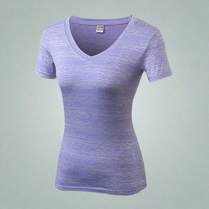 Women's V-Neck Sport Tee – Comfortable, Stylish Activewear Essential