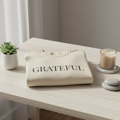Women’s Grateful Sweatshirt, Fall Thanksgiving Graphic Crewneck, Cute Autumn Gratitude Shirt for Women