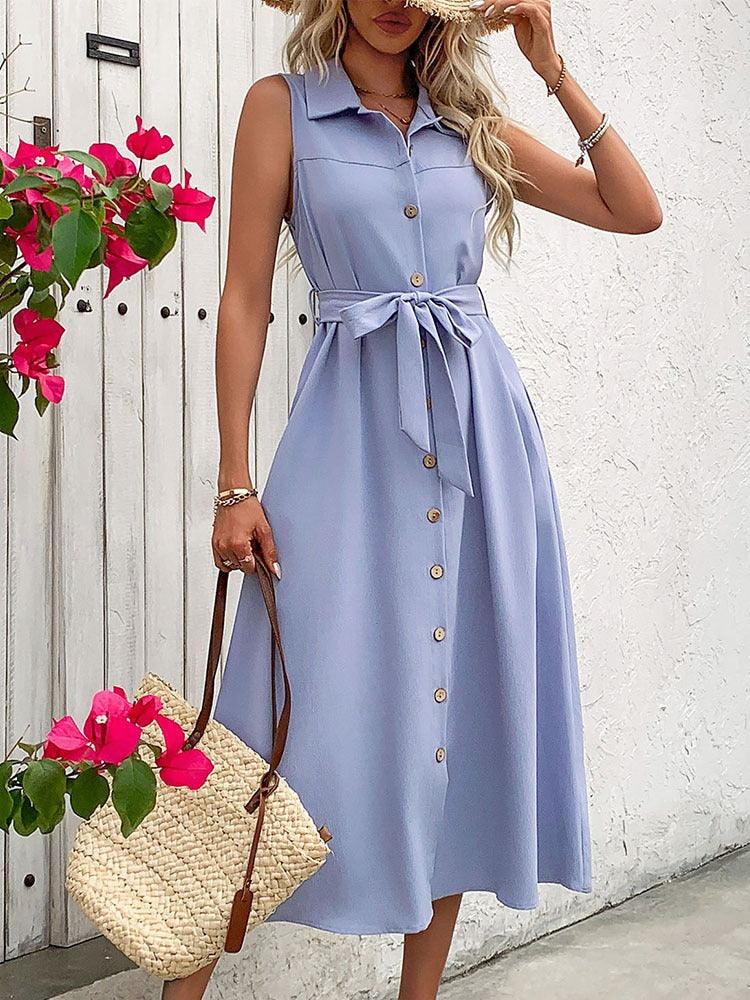 Sun-Kissed Button-Front Dress — Effortless Summer Style