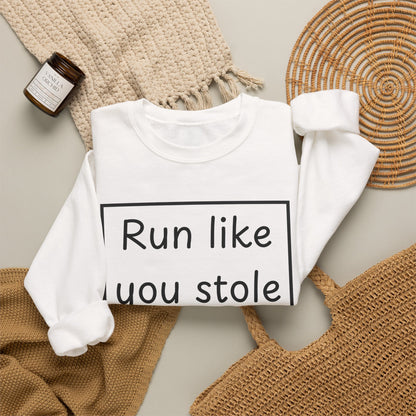 Run Like You Stole It Baseball Crewneck Sweatshirt