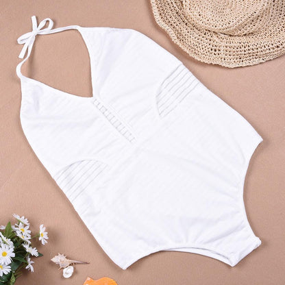 White sexy one piece bathing suit | JHB Marketplace