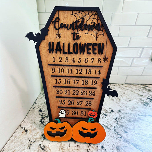 Enchanting Wooden Halloween Calendar